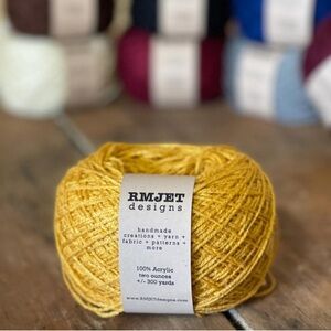 Gold Fingering Weight Yarn - 2 oz - 300 yards - Vegan 100% Acrylic Blend